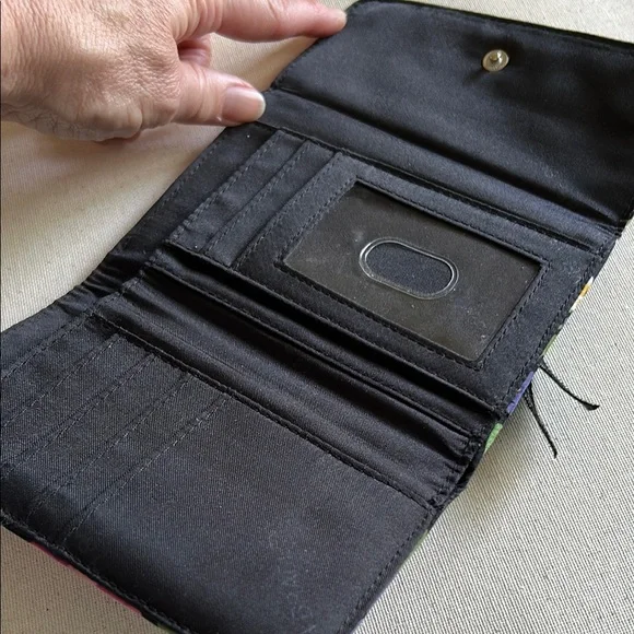 Vera Bradley Euro Wallet in the "Wildflower Garden" pattern - Picture 3 of 5